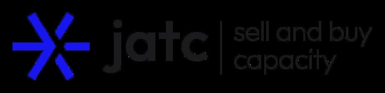 JATC logo with blue asterisk symbol and sell and buy capacity tagline on dark background